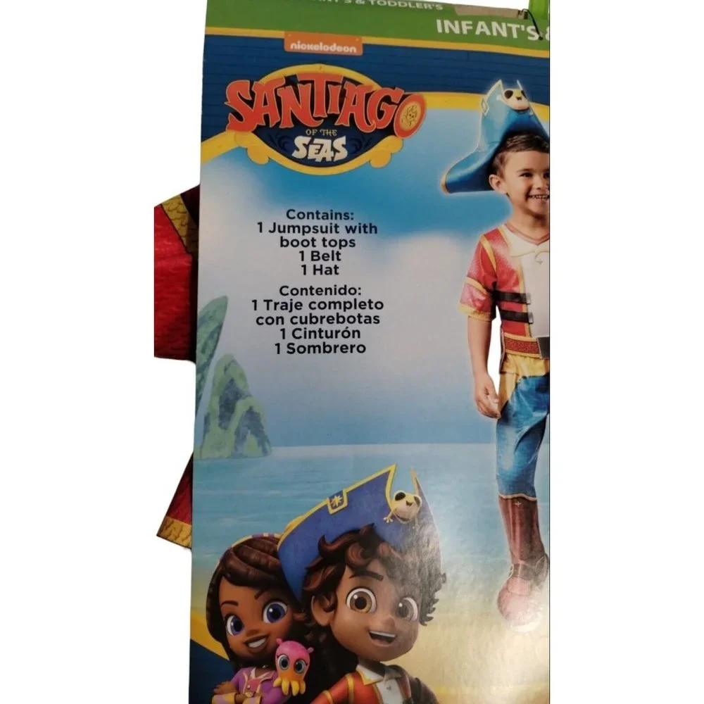 Rubies Santiago of the Seas 3 Piece Toddler Costume Size 2T New Dress Up Play